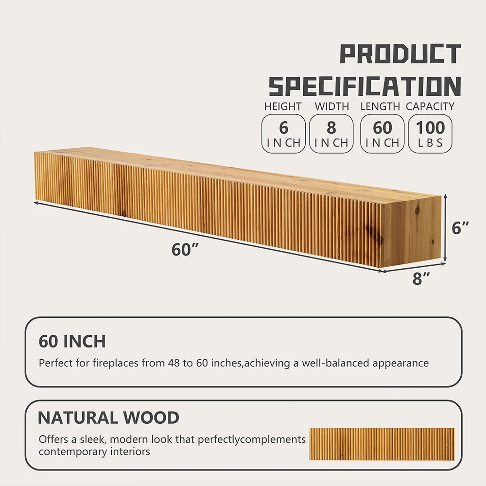 Floating Wood Media Console