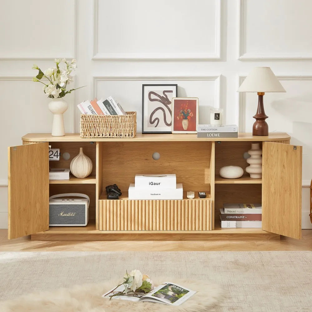 Modern Fluted TV Stand