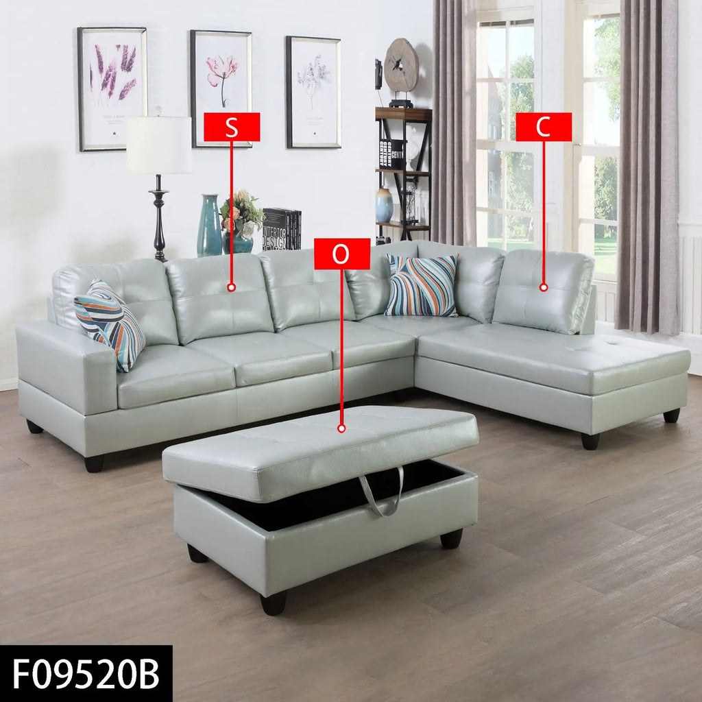 Latest Luxury Grey Leather Sectional Couches Reclining Fabric Home Furniture with Chenille Cover Modern Designs for Living Room
