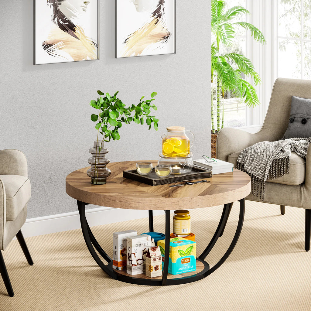 Modern Open Shelf Coffee Table