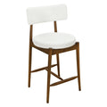 Modern Walnut Counter Stools Set of 2 High Chairs with Backrests for Kitchen Island Breakfast Nook Home Dining Bar Outdoor Use