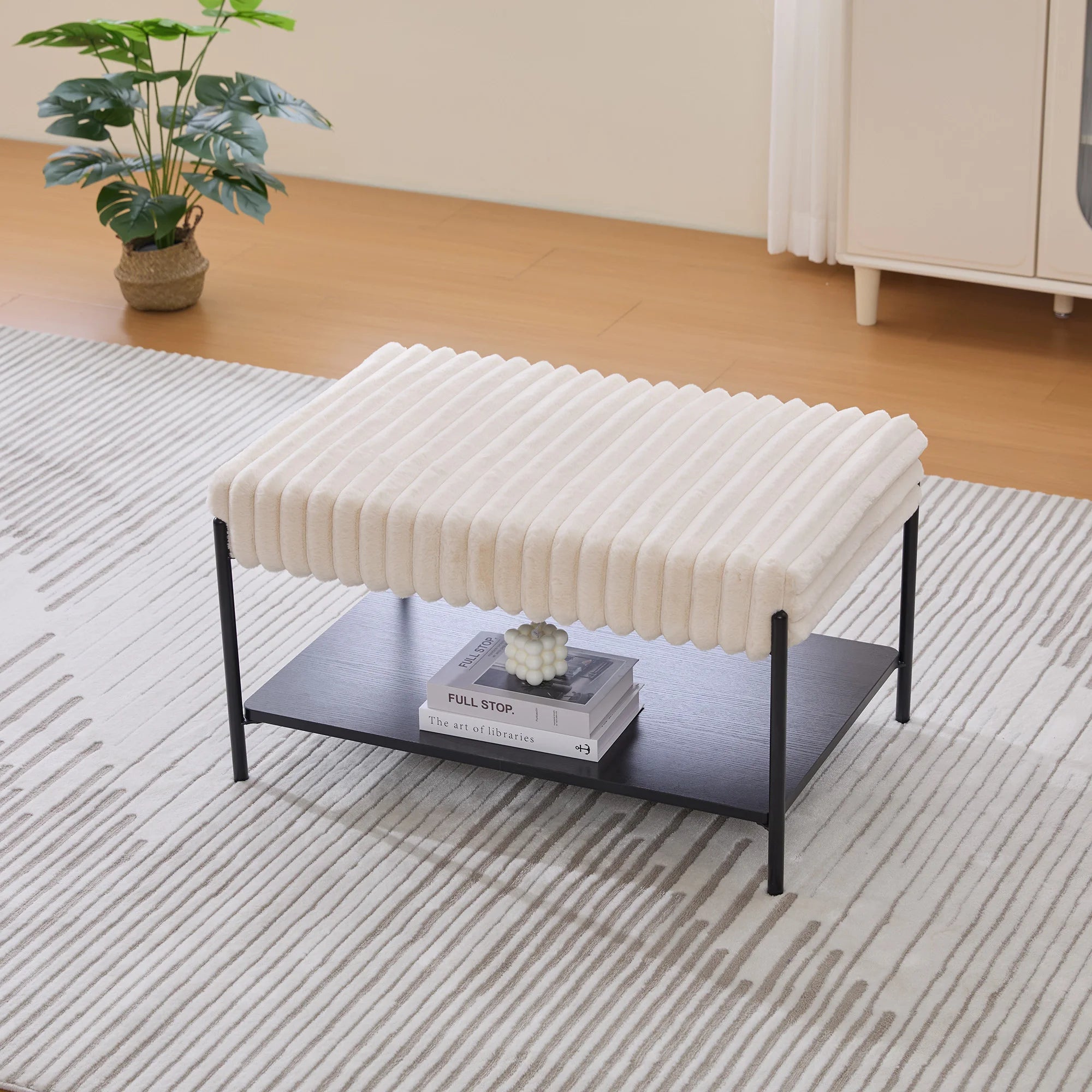 Modern Upholstered Ottoman Coffee Table