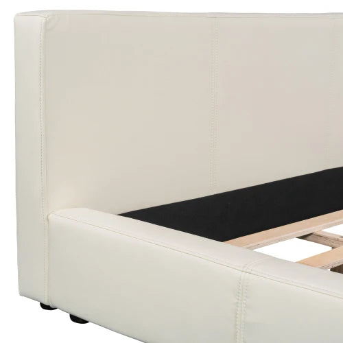 Modern Wood Frame Adjustable Upholstered Bed with Eco-Friendly Teak Queen Size Plywood Panel Design for Bedroom