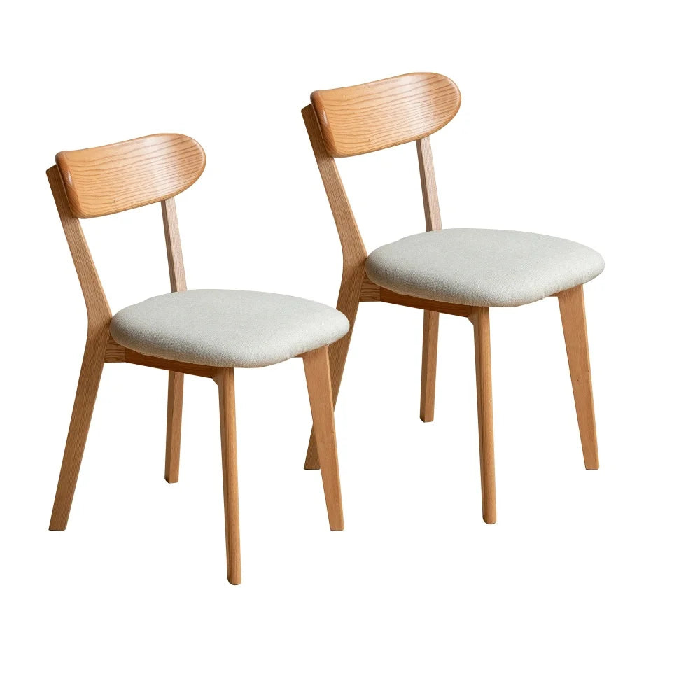 M FAS Grade Oak Natural Wood Chair Table Chair Wooden Dining Chair 2 Pieces