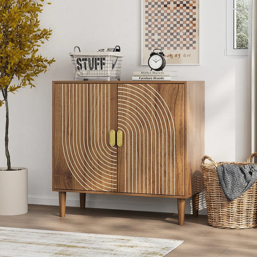 Modern Farmhouse Walnut Sideboard
