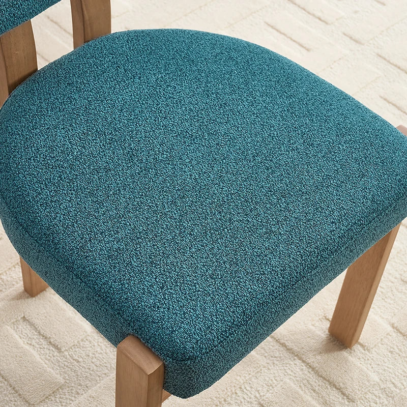 In Stock at Overseas Warehouse: 2PCS/Box Solid Wood Frame Dining Chairs (Lake Blue/White/Grey)