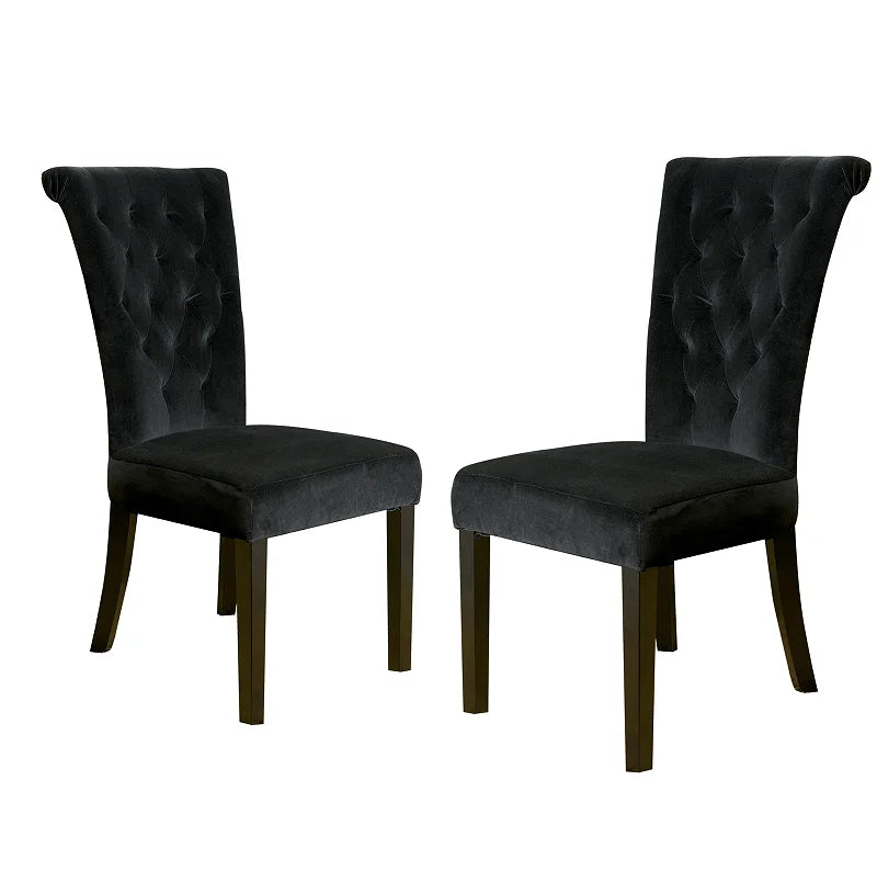 Modern Eco-Friendly Durable Fabric Dining Chair with Wood Legs for Home Bar Kitchen Living Room & Bedroom Use(Set of 2)