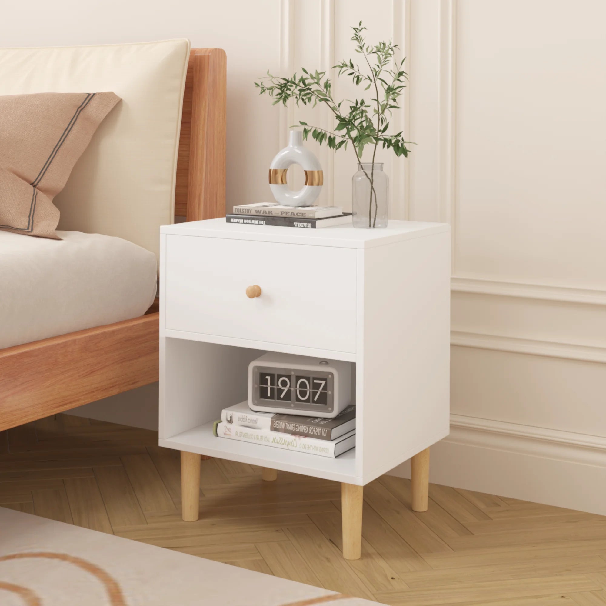 Refined Wood Nightstand