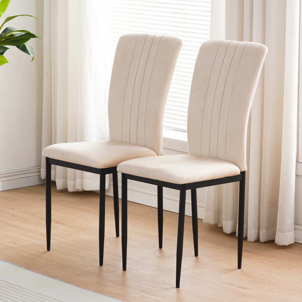 Modern Velvet Dining Chair Set