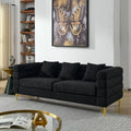 Oversized Three Seater Sectional Sofa Bed Set with Tufted Fabric Cover Deep Seating for Living Room Bedroom & Office