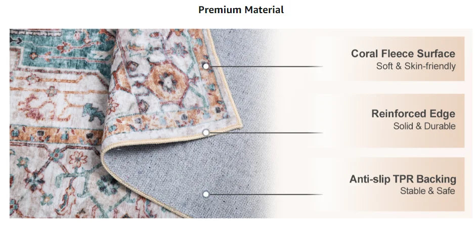 Vintage Washable Area Rug