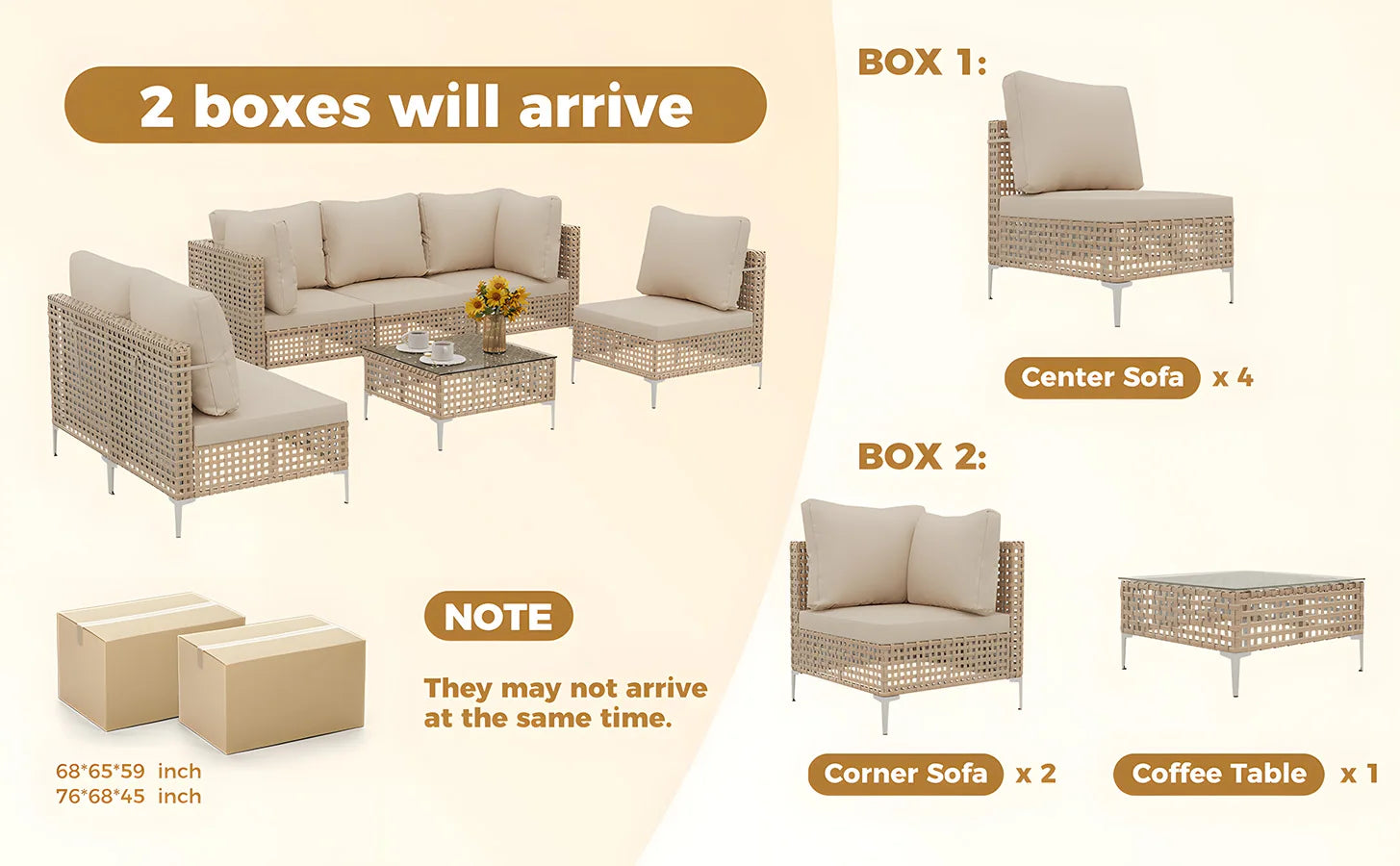 Modern Outdoor Sectional Sofa Set