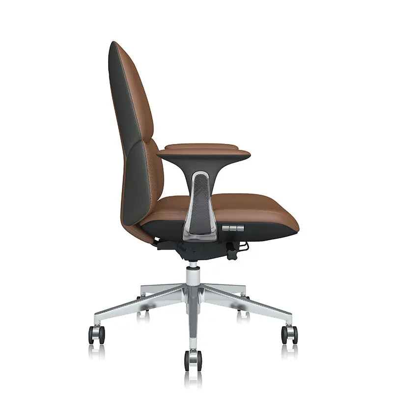 USA Warehouse Free Shipping Luxury Modern Executive Ergonomic Adjustable Brown Leather Office Chair for Office Home