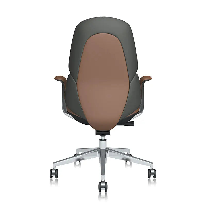 USA Warehouse Free Shipping Luxury Modern Executive Ergonomic Adjustable Brown Leather Office Chair for Office Home