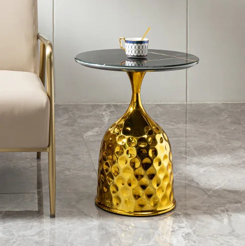 Wholesale Modern Style Custom Hammered Steel Console Table Adjustable Height Living Room Dining Bedroom Nightstand Circular