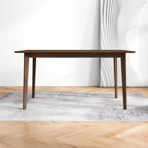 Carlos Solid Wood Dining Table with Long Chair Waterproof & Lightweight for Small Rental