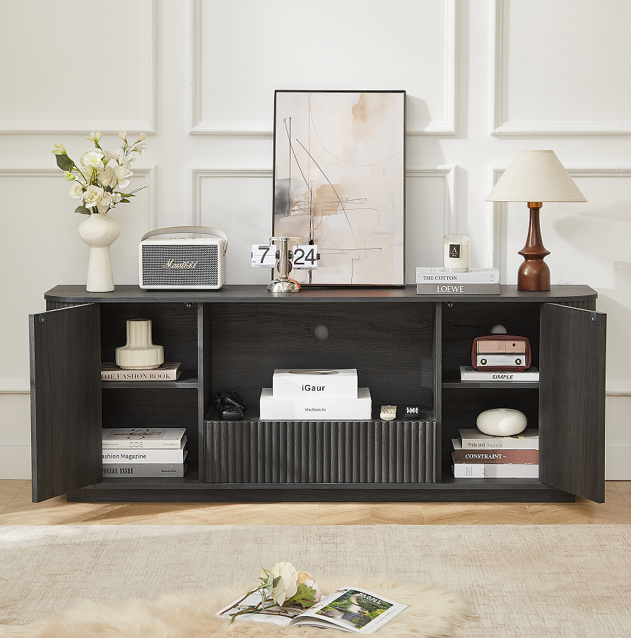 Modern Fluted TV Stand