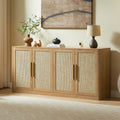 Modern Rattan 4-Door Sideboard