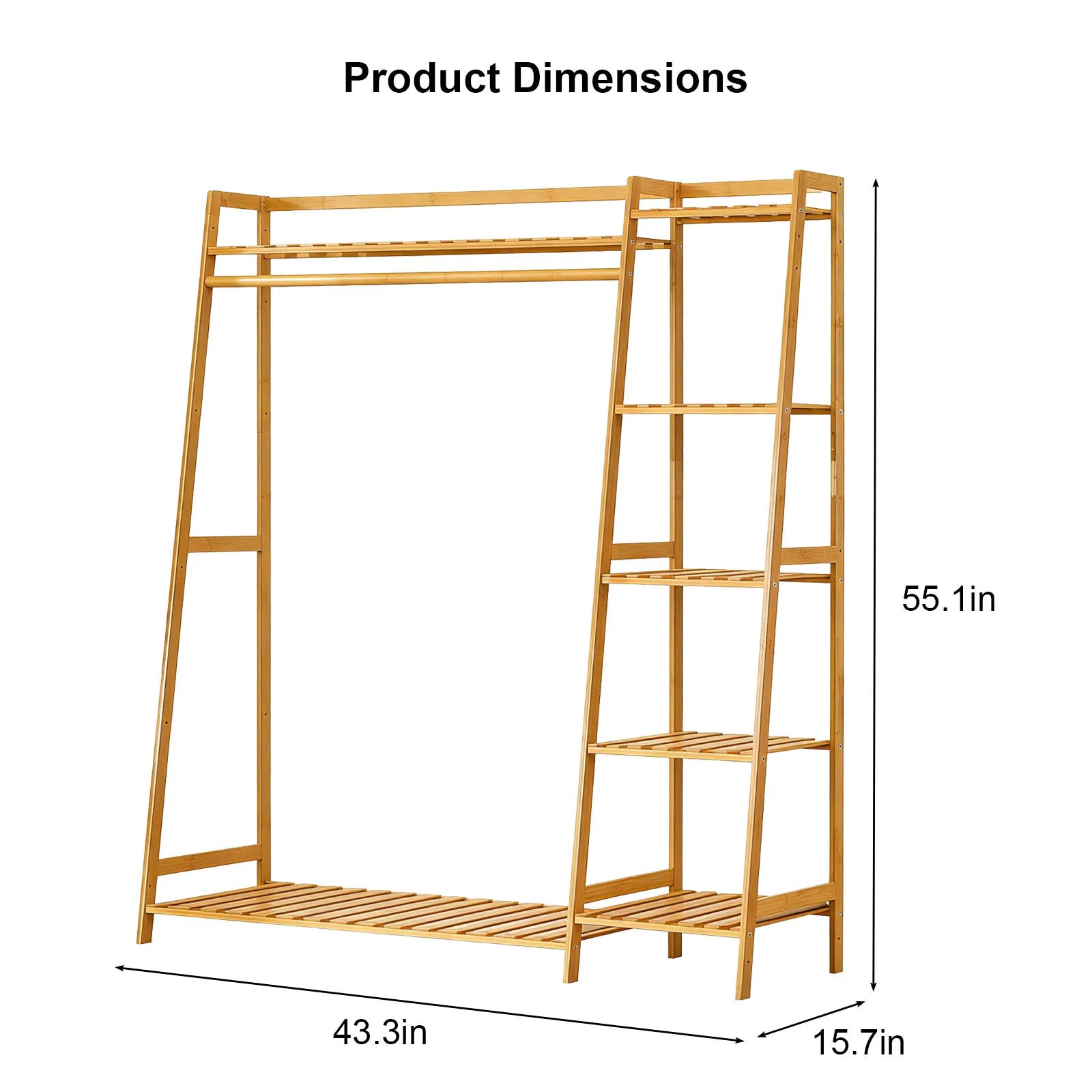 Bamboo Free Standing Garment Rack