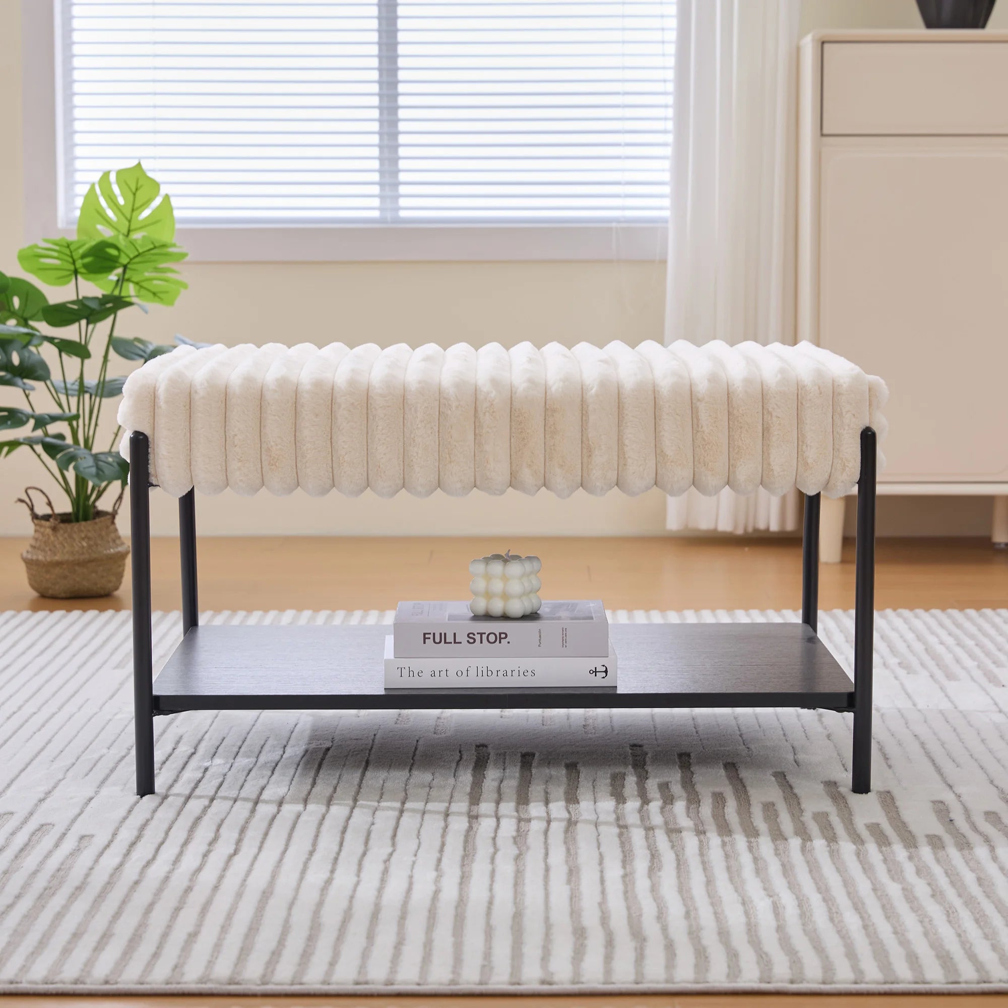 Modern Upholstered Ottoman Coffee Table