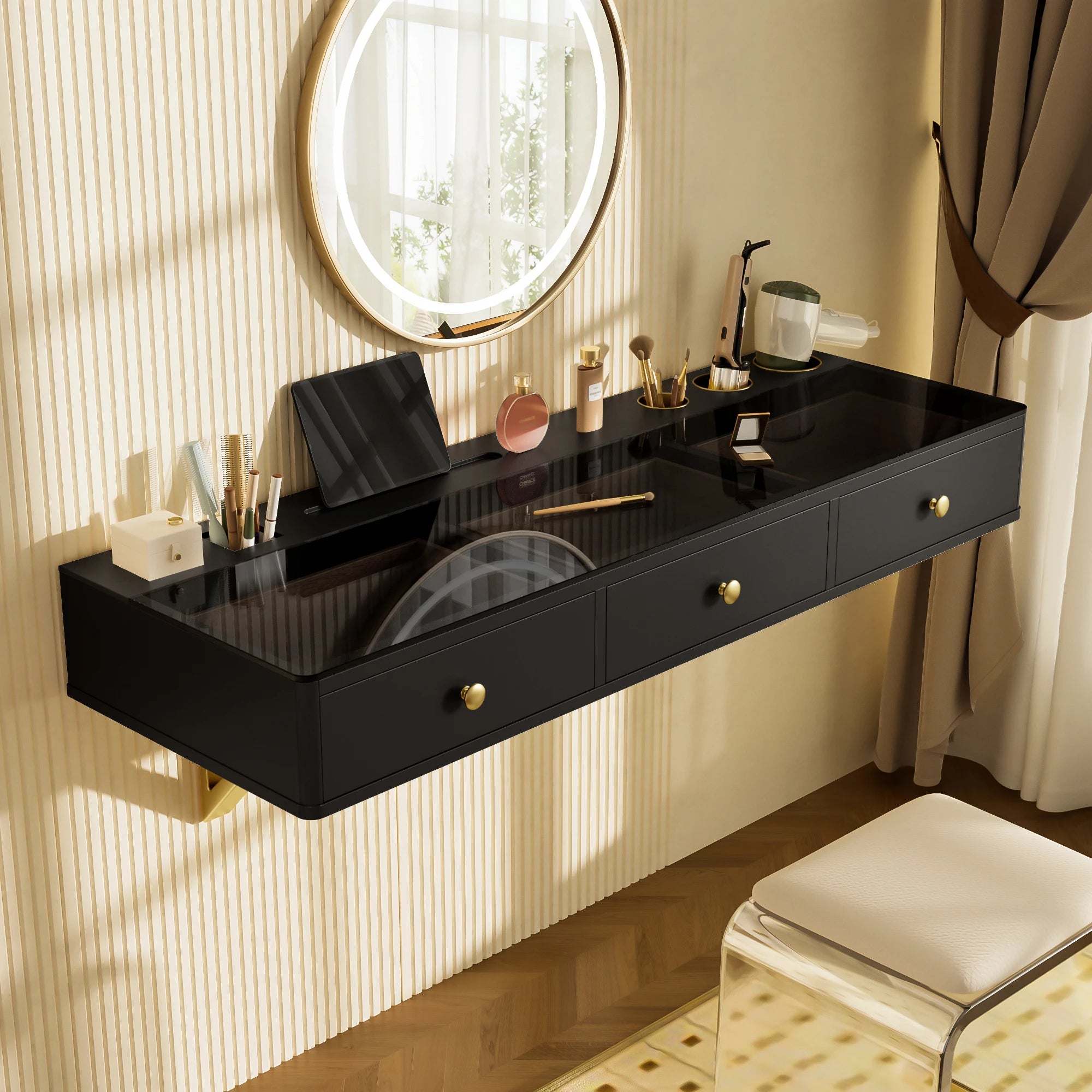 Modern Solid Wood Floating Shelf