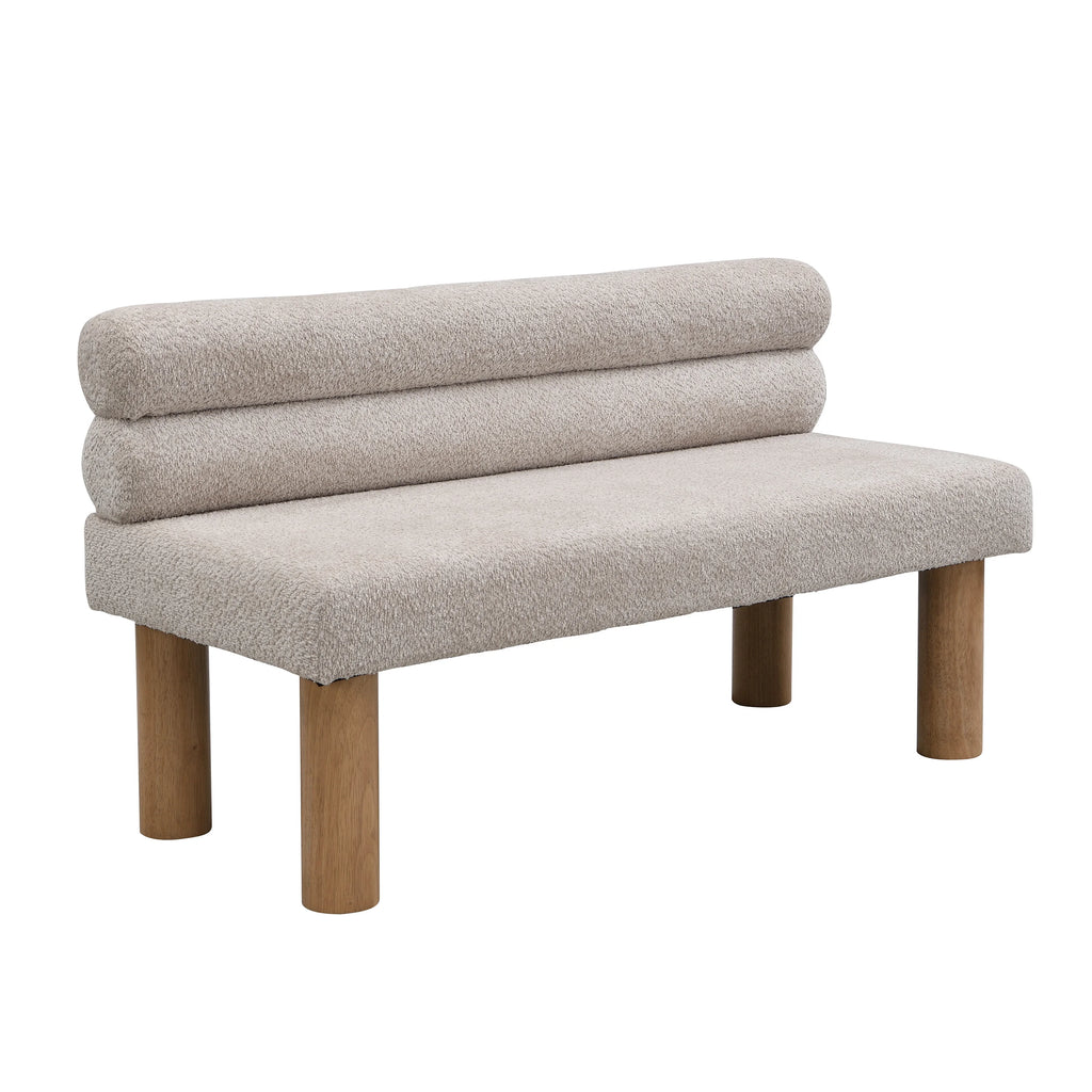 Modern Electric End Bed Entryway Bench Ottoman Dining Room Bedroom Living Room Rubber Wood Legs 300 LBS Support Home Furniture