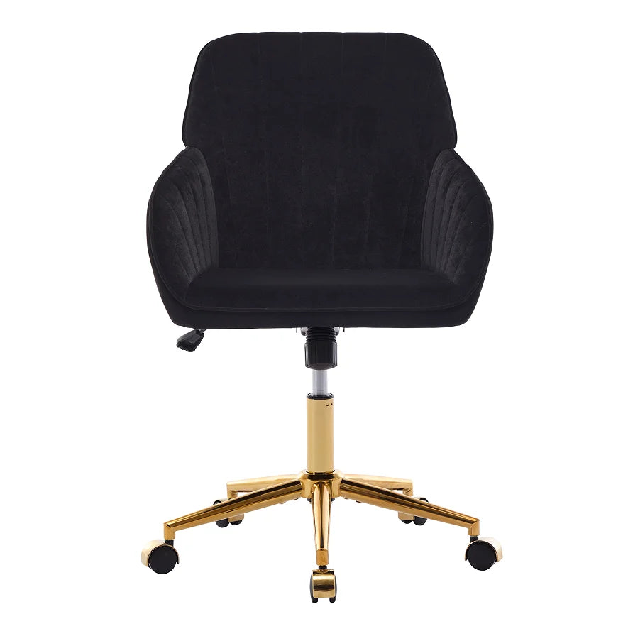 Adjustable Modern Fabric Office Chair Ergonomic Swivel Chair with Metal Base Eco-Friendly Design for Home Bedroom Use