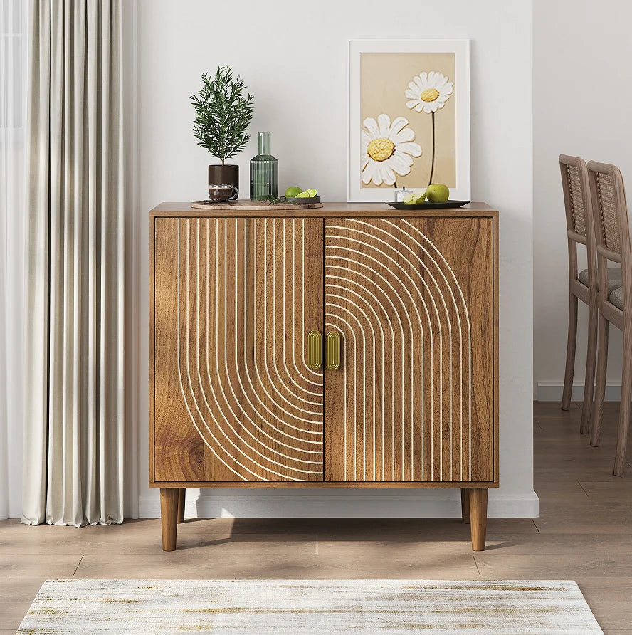 Modern Farmhouse Walnut Sideboard