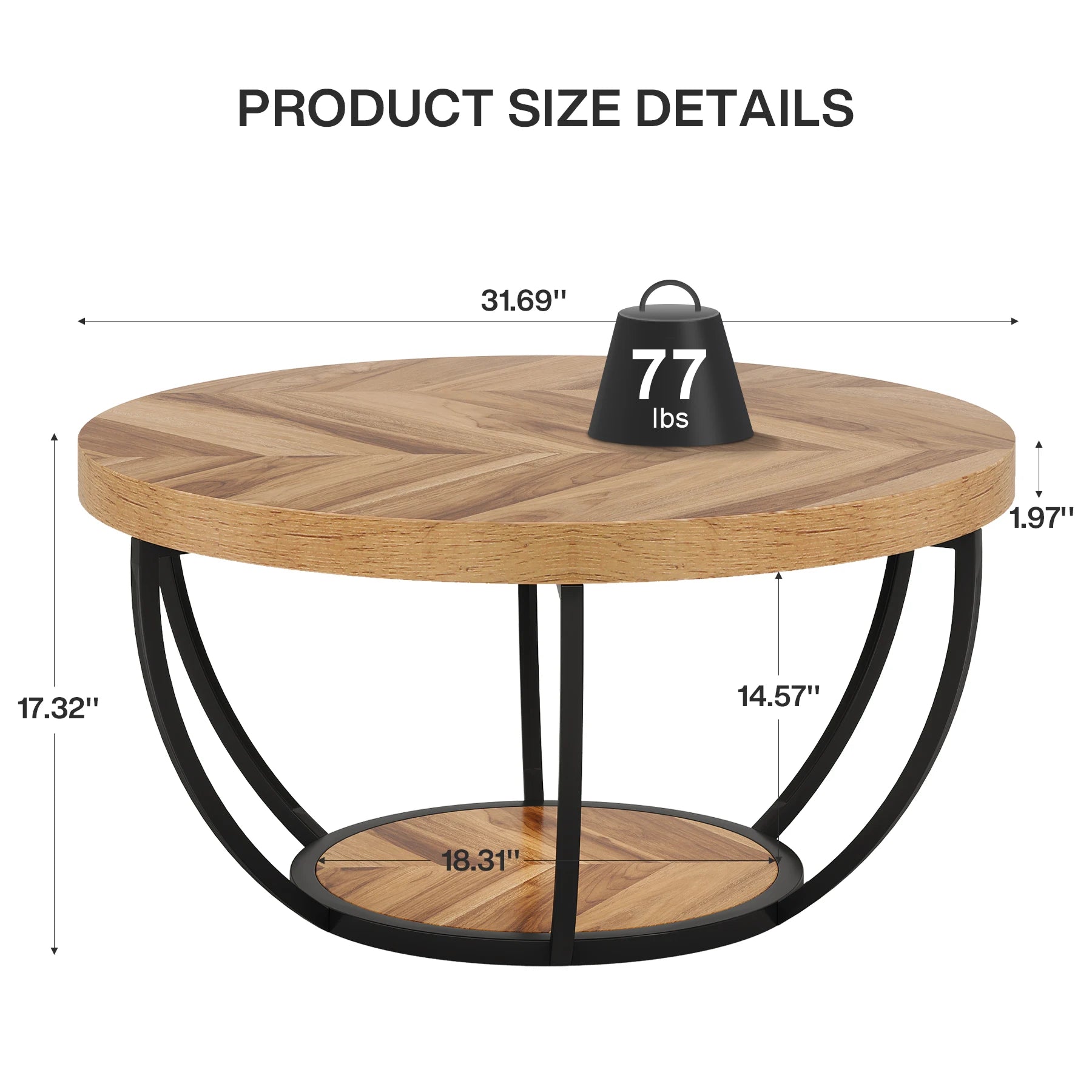 Modern Open Shelf Coffee Table