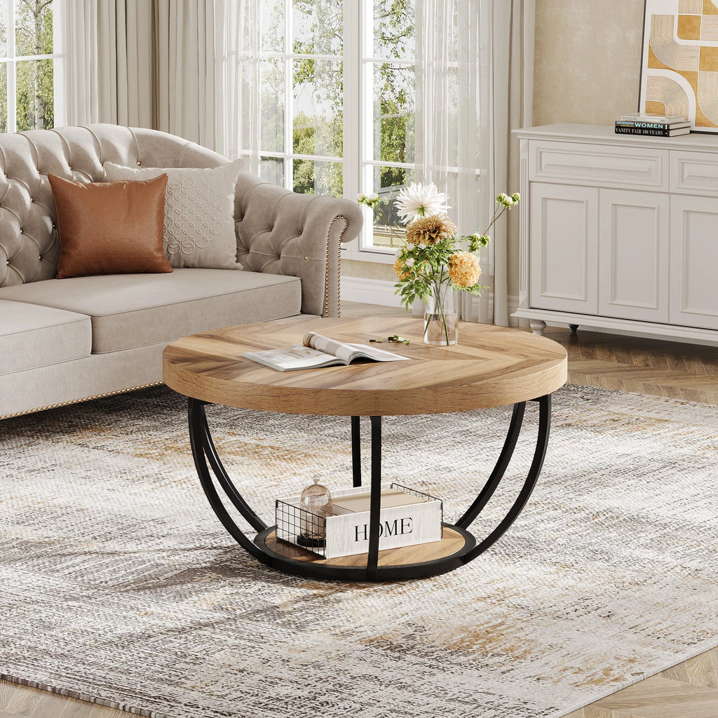 Modern Open Shelf Coffee Table