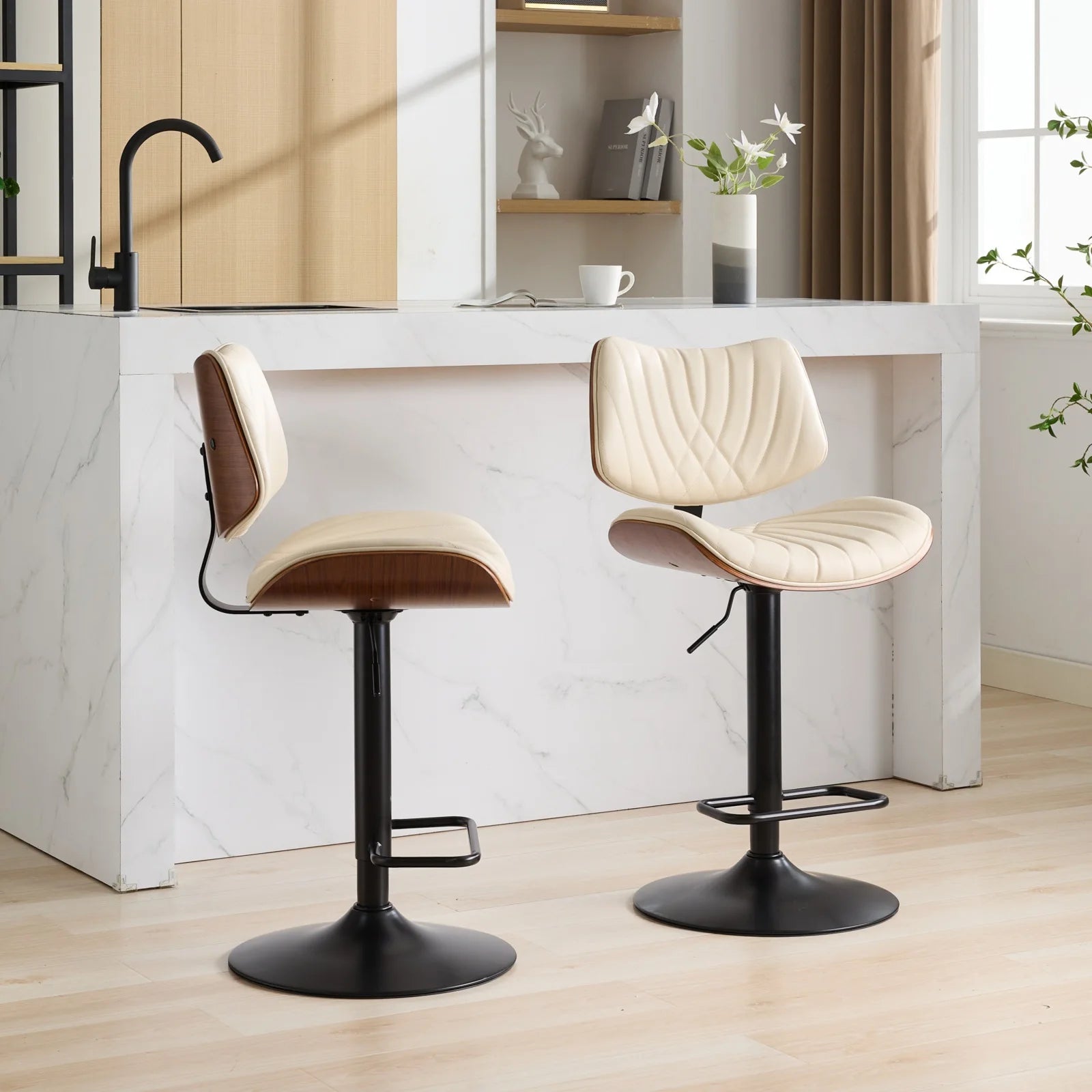 Mid-Century Modern Bentwood Bar Stools