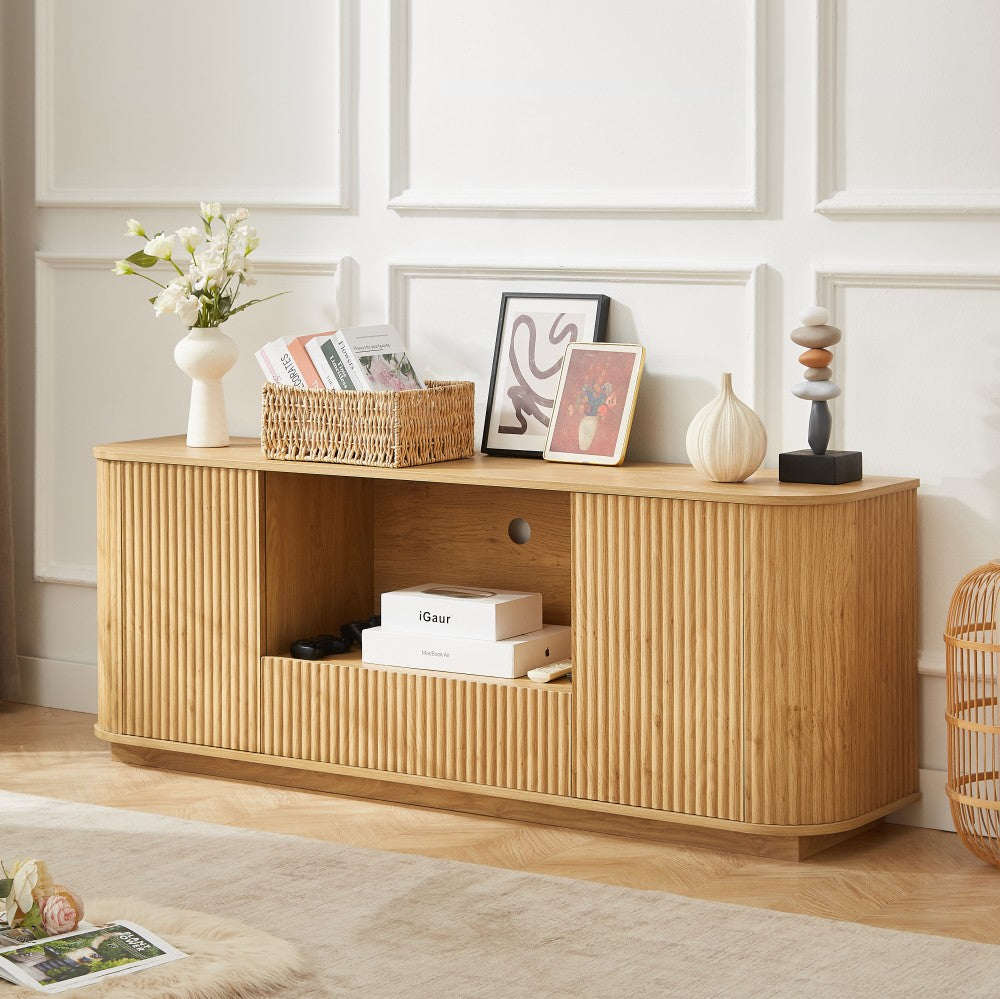 Modern Fluted TV Stand