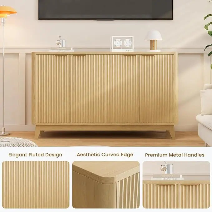 Artisan Fluted Oak Sideboard