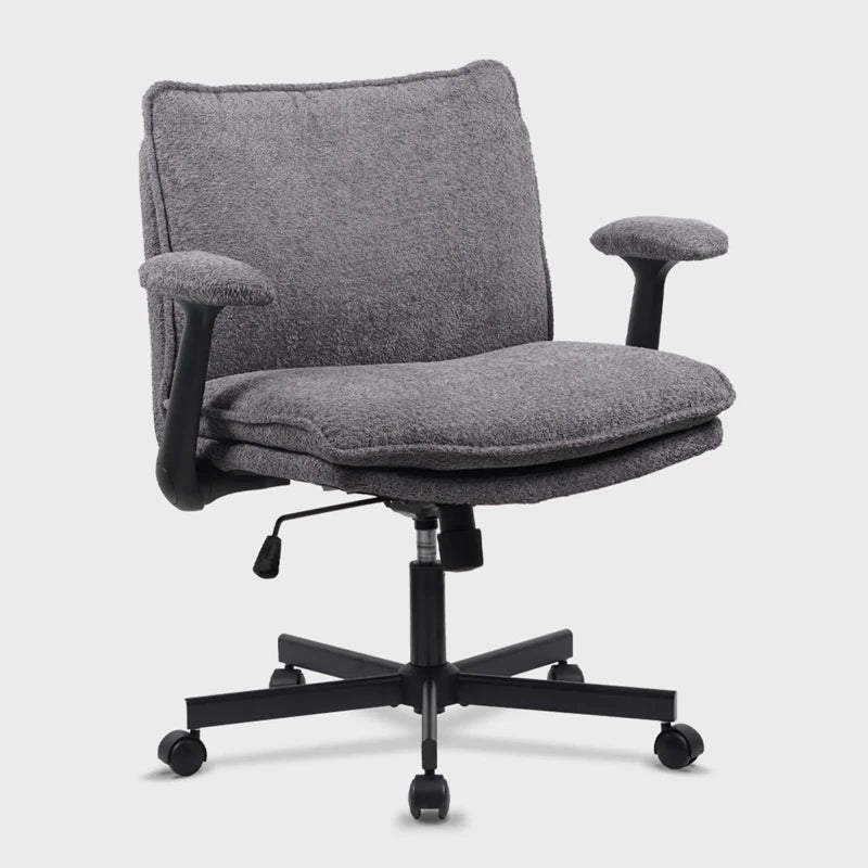 Luxury Comfortable Home Office 300Lbs Soft Wide-Seat Executive Ergonomic Cross Legged Office Chair