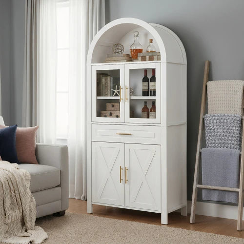 Modern Arched Storage Cabinet