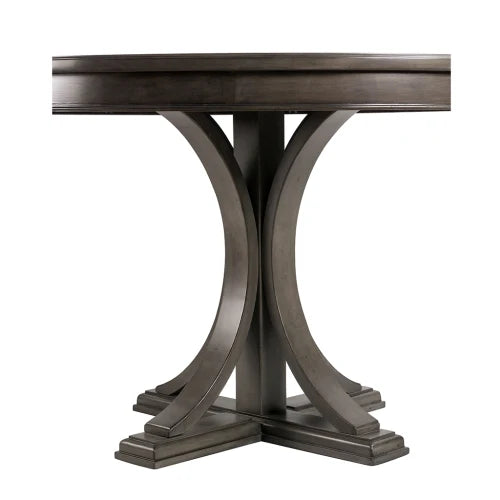 Modern  Round Dining Table, Solid Wood Finish Classic Design for Dining Room