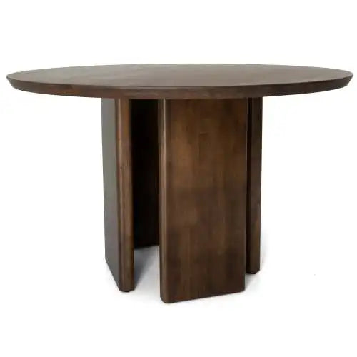 Modern Alden Round Solid Wood Eco-Friendly Durable Dining Table for Living Room Bedroom Kitchen