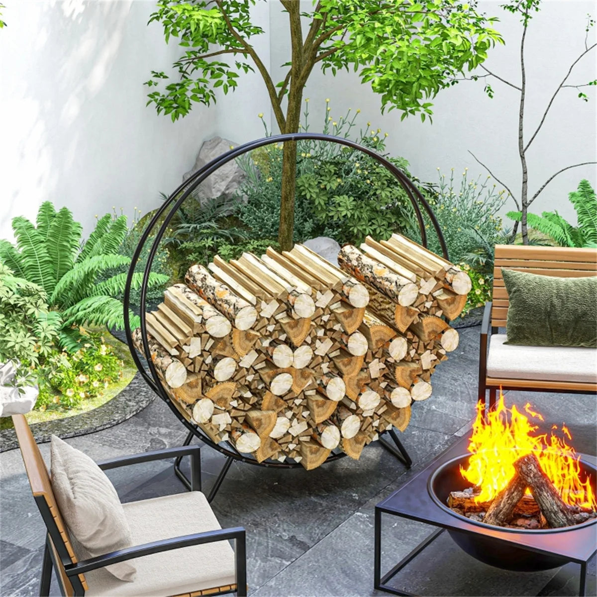 Heavy-Duty Firewood Rack