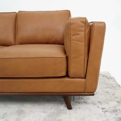 Mid-Century Leather Sofa