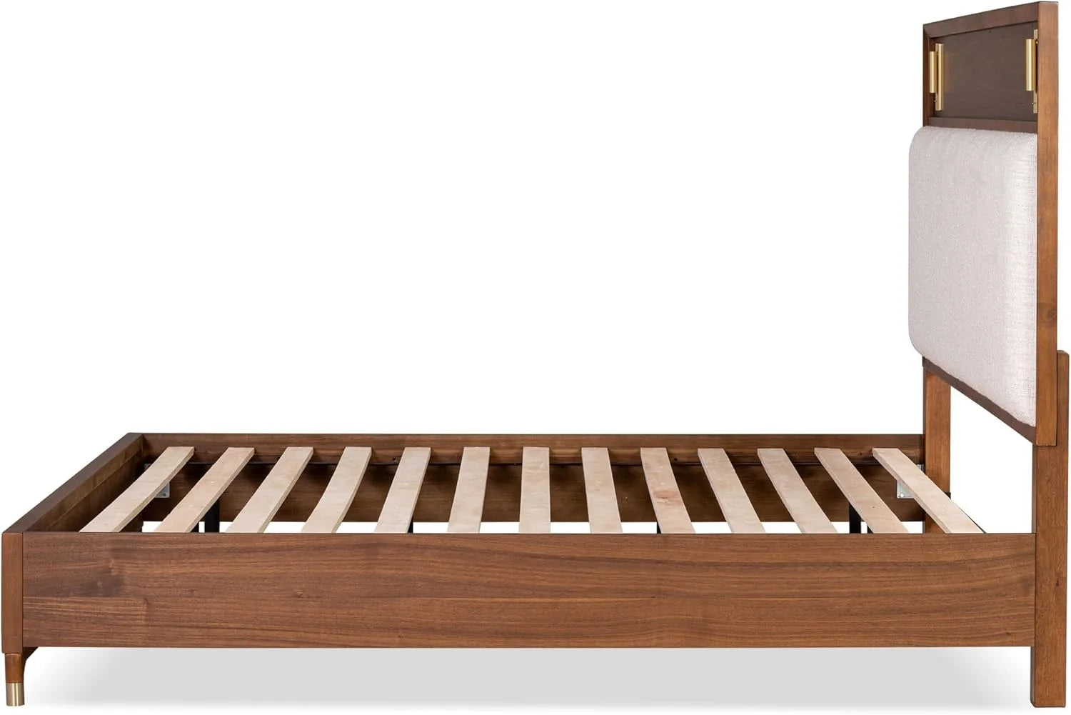 Mid-Century Upholstered Bed Frame