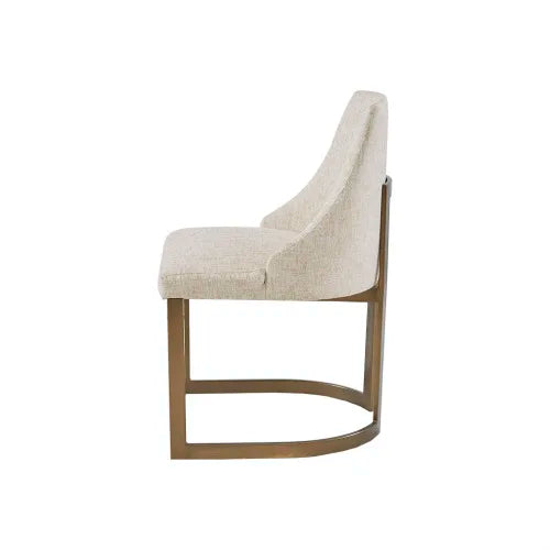 Antique Gold Upholstered Dining Chairs