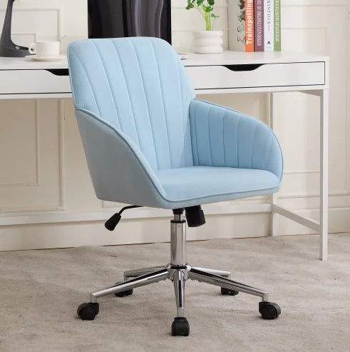 Adjustable Modern Fabric Office Chair Ergonomic Swivel Chair with Metal Base Eco-Friendly Design for Home Bedroom Use