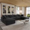 ATUNUS USA in Stock Drop Shipping Modern Corner Sofa U Shape Black White Grey Modular Sectional Couch Sofa Sets