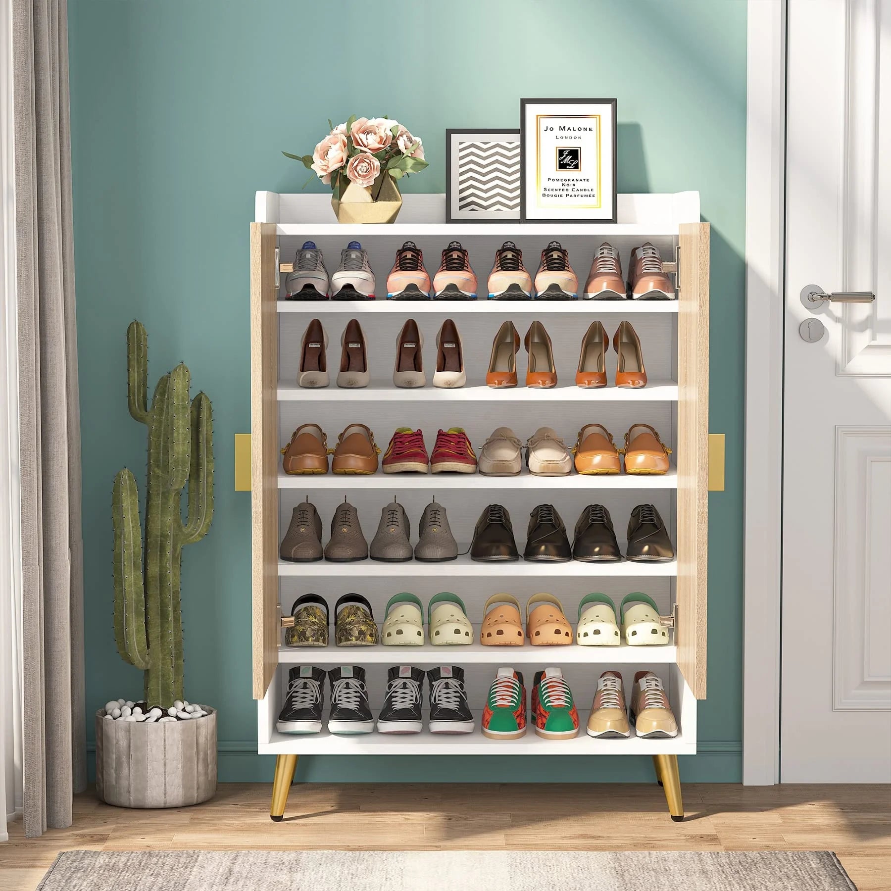 Sleek Entryway Shoe Cabinet