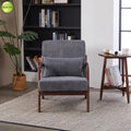 In Stock Modern Nordic Upholstered Accent Living Room Chair Solid Wood Lounge Chair For Coffee House Reading Room Armchair 5373