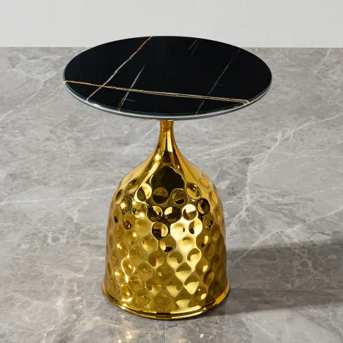 Wholesale Modern Style Custom Hammered Steel Console Table Adjustable Height Living Room Dining Bedroom Nightstand Circular