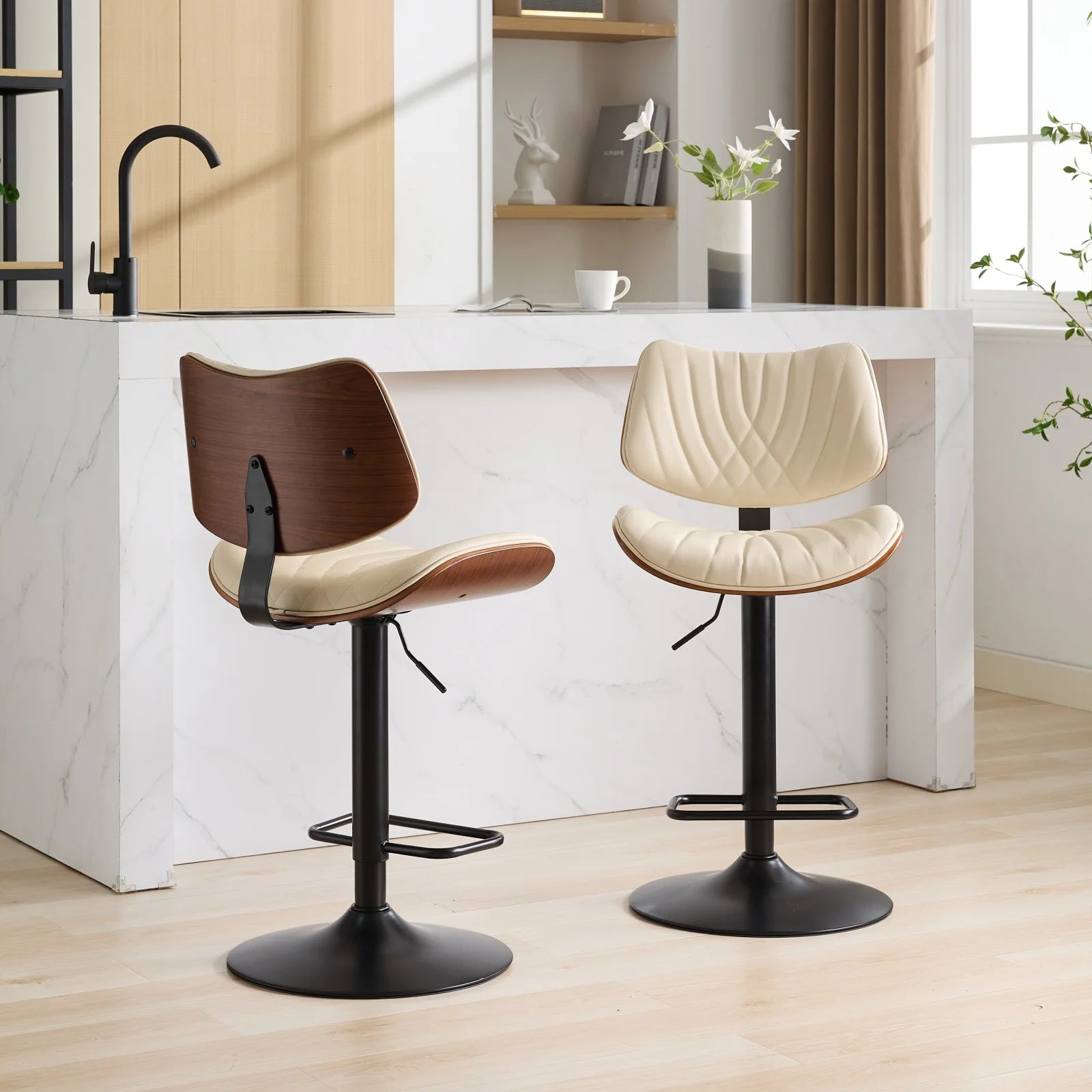 Mid-Century Modern Bentwood Bar Stools